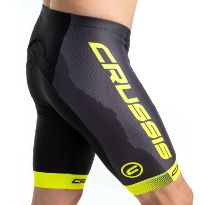 Elastické kraťasy CRUSSIS, černá/žlutá