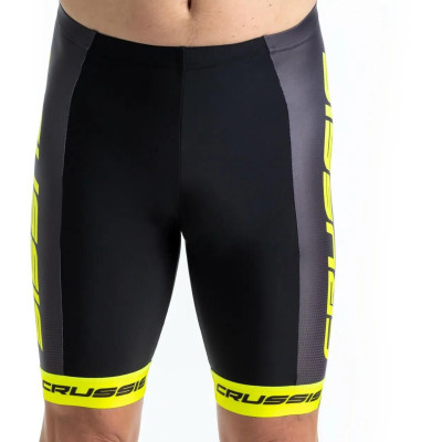 Elastické kraťasy CRUSSIS, černá/žlutá