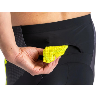 Elastické kraťasy CRUSSIS, černá/žlutá