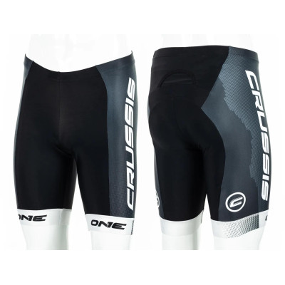 Elastické kraťasy CRUSSIS - ONE, černá/bílá