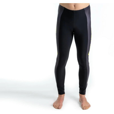 Elastické kalhoty CRUSSIS, černá/žlutá