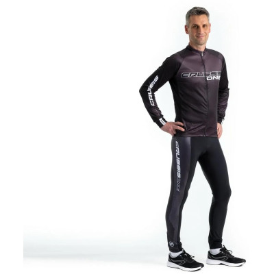 Elastické kalhoty CRUSSIS - ONE, černá/bílá