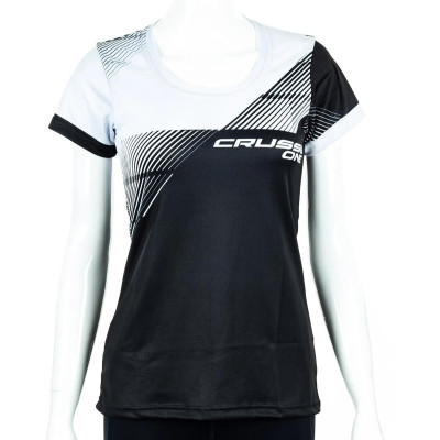Dámské sportovní tričko CRUSSIS - ONE, krátký rukáv, černá/bílá