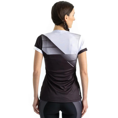 Dámské sportovní tričko CRUSSIS - ONE, krátký rukáv, černá/bílá
