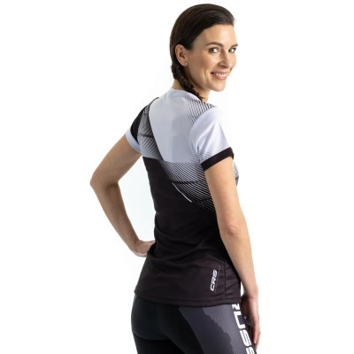 Dámské sportovní tričko CRUSSIS - ONE, krátký rukáv, černá/bílá