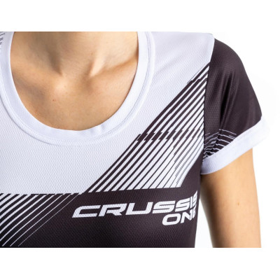 Dámské sportovní tričko CRUSSIS - ONE, krátký rukáv, černá/bílá