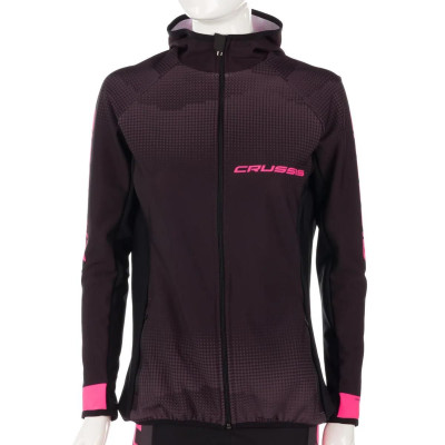 Dámská mikina CRUSSIS, černá/růžová