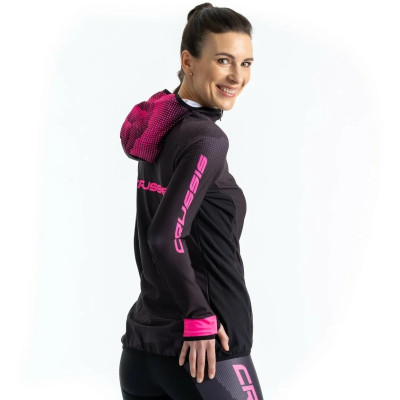 Dámská mikina CRUSSIS, černá/růžová