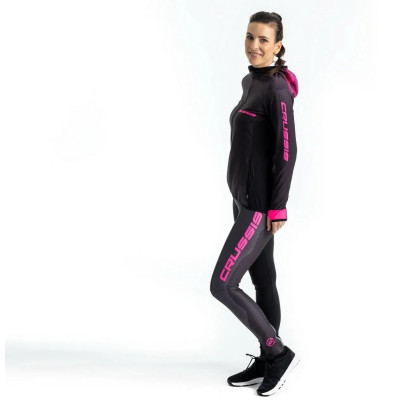 Dámská mikina CRUSSIS, černá/růžová