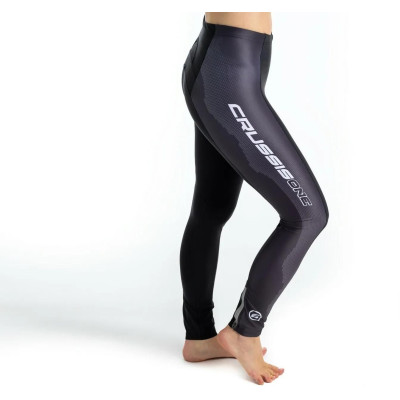 Dámské elastické kalhoty CRUSSIS - ONE, černá/bílá