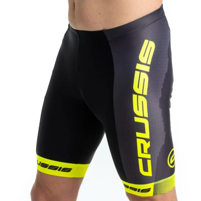 Elastické kraťasy CRUSSIS, černá/žlutá