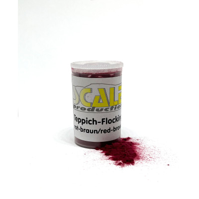 Kobercový Flocking červeno-hnedý