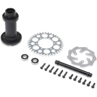 Pótalkatrész Losi 1:4 Promoto-MX RC-modell motorkerékpárhoz: hátsó kerékagy komplett, készlet