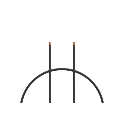 Kabel silikon 0.5mm2 1m (černý)