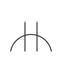 Magas rugalmasságú, 1,5 mm2-es tápkábel szilikon szigeteléssel, fekete színben. A kábel 392 szálból sodrott 0,07 mm, külső átmérő 2,7 mm, max. 48 V, folyamatos áramterhelés 23,3 A, max. 40,0 A/5 perc. Németországban készült.