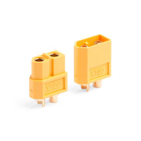 Kétpólusú tápcsatlakozó 3,5 mm-es aranyozott érintkezőkkel, max. 60 A terhelhetőséggel. max. 3,3 mm2 keresztmetszetű (12AWG) kábelekhez. Átmeneti ellenállás 0,55 mOhm, max. 500 V. 5 párból álló csomag.