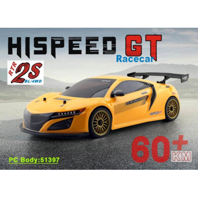 HSP GT PRO 1/10 RTR On-road, Žlutý