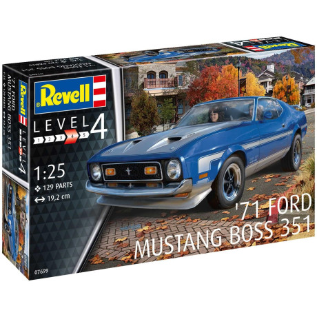 Plastic ModelKit auto 07699 - 71 Ford Mustang Boss 351 (1:25)