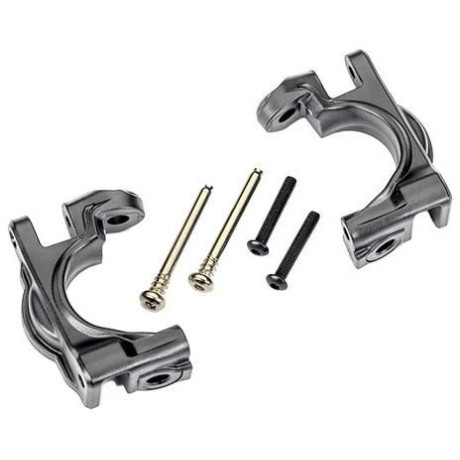 Traxxas závěs přední těhlice HD šedý (pro NO9080)