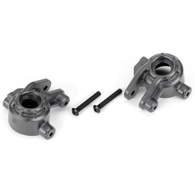 Traxxas těhlice přední HD šedá (pro NO9080)