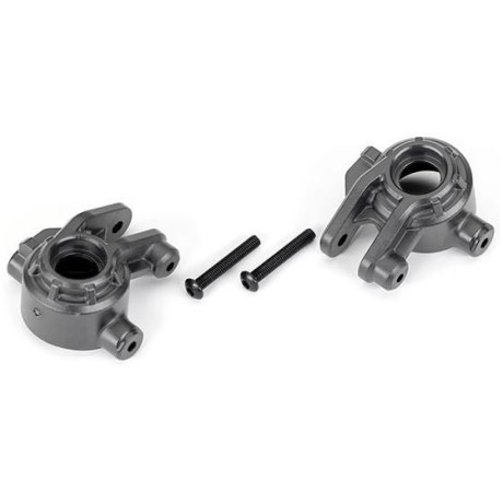 Traxxas těhlice přední HD šedá (pro NO9080)