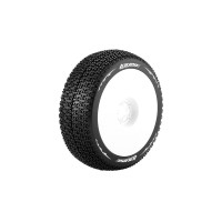 Komplett kerekek 1/8 buggyhoz. Kemény, poros, koszos és hasonló felületekre alkalmas gumiabroncsok. Felnik 17 mm-es hex adapterhez.