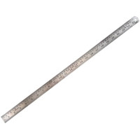 Modelcraft 600 mm-es rozsdamentes acél vonalzó. Könnyen leolvasható, metrikus és hüvelykes skála. Hasznos méréshez vagy késes vágáshoz. Méretek 630 x 29 mm.