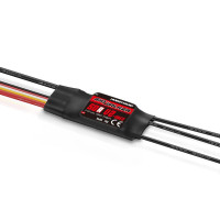 Hobbywing szabályzó alapszéria új változata a repülőgép-ipari alkalmazásokhoz, továbbfejlesztett programozási lehetőségekkel. Folyamatos áram 50A, csúcsáram 70A. Kapcsolható UBEC 5V 5A. 3-4S LiPo tápegység. Súly 36g. Méretek 60x25x8mm.