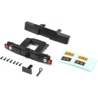 Pótalkatrész RC autó modellekhez Axial SCX24 Bronco, Dodge Power Wagon: első és hátsó lökhárító matricákkal és rögzítő tartozékokkal. 