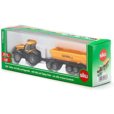 SIKU Farmer - Traktor se sklápěcím přívěsem 1:87