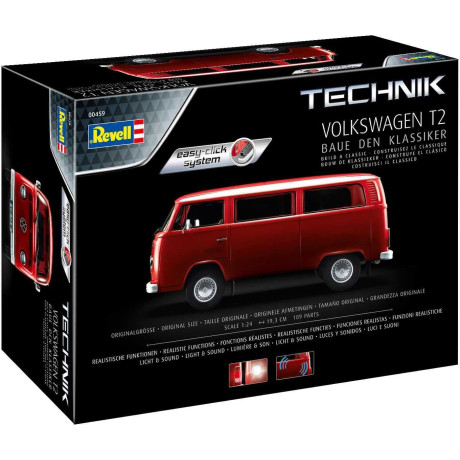 Plastic ModelKit TECHNIK auto 00459 - Volkswagen T2 (Easy-Click System) (1:24)