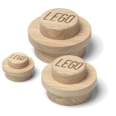 LEGO Wood dřevěný věšák na zeď (3) dub