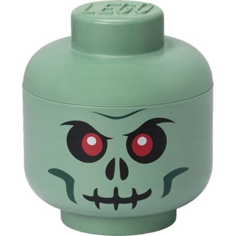LEGO úložná hlava mini - zelený kostlivec