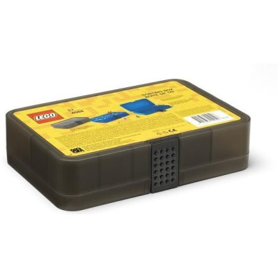 LEGO úložný box s přihrádkami - hnědý