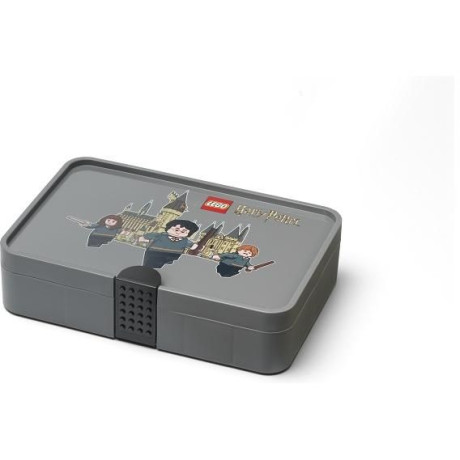 LEGO úložný box s přihrádkami - šedý