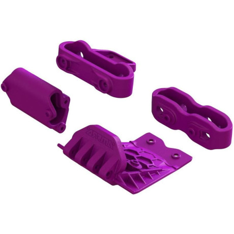 Arrma spodní lyžina, držák nárazníku, fialové