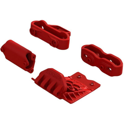 Arrma spodní lyžina, držák nárazníku, červené