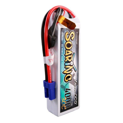 Gens ace G-Tech Soaring 4000mAh 14.8V 30C 4S1P Lipo Battery Pack with EC5 plug