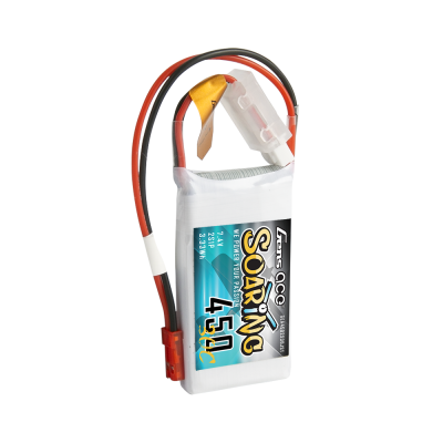 Gens ace Soaring 450mAh 7.4V 30C 2S1P Lipo Battery Pack with JST-SYP Plug