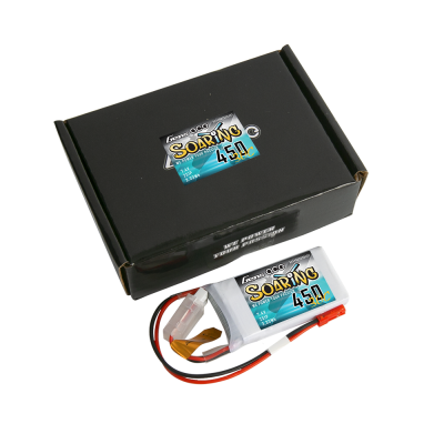 Gens ace Soaring 450mAh 7.4V 30C 2S1P Lipo Battery Pack with JST-SYP Plug