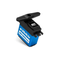 Erőteljes szabványos vízálló programozható digitális szervó 63g fém fogaskerékkel és széles tápfeszültség-tartományban 4,8-8,4V, 2xBB, ideális repülőgépmodellekhez, RC autókhoz 1:10, RC hajókhoz stb. 13,0kg.cm tolóerő, 0,230s/60° sebesség 4,8V-on, 15,0kg.cm tolóerő, 0,210s/60° sebesség 6,0V-on, 18,0kg.cm tolóerő, 0,185s/60° sebesség 7,4V-on, 20,0kg.cm tolóerő, 0,170s/60° sebesség 8,4V-on. Méretek 40x20x42,3mm, súly 63g. Vízálló (IP67) doboz alumínium középső résszel a nagy terhelés alatti tökéletes hűtés és a környezeti hatásoktól való védelem érdekében.