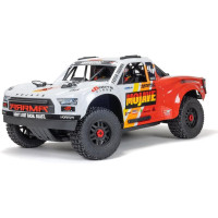 RC modell sivatagi versenyautó - Arrma Mojave 4S BLX 1:8 RTR kefe nélküli motorral, sebességgel megy akár 80 km/h. Tartós kompozit alváz, hajtáslánc új központi differenciálművel, részletes karosszéria, alumínium alkatrészek, olajcsillapítók. Magas színvonalú Spektrum elektronika.