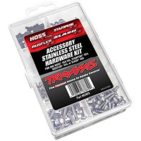 Traxxas rozsdamentes acél csavarkészlet 4WD modellekhez Hoss VXL, Slash, Stampede, Rustler. Frissítse fel modelljének csavarjait rozsdamentesre a hosszú távú teljesítmény érdekében nedves körülmények között. A csavarkészletet egy praktikus dobozba csomagoltuk, rekeszekkel és címkével a könnyű azonosítás érdekében. 