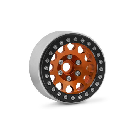 1.9'' Hliníkové beadlock disky pro 1/10 crawler/expedice oranžové - 2 ks