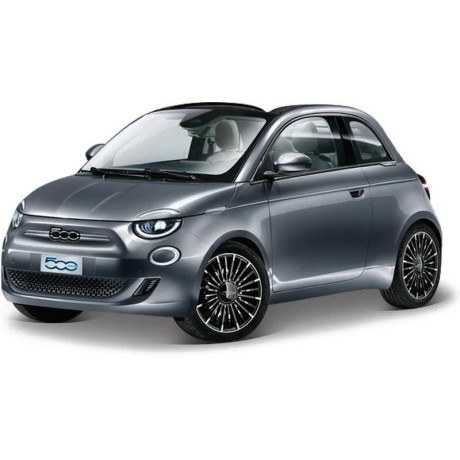 Bburago Fiat 500e 1:43 šedá metalíza