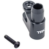 Tuning alkatrész Traxxas X-Maxx 8S 1:5, XRT 1:6 RC autó modellekhez: szervókar 6061-T6 alumínium, szürke eloxált felület. Kompatibilis a #7746 és #7843 számú Tunign alumínium alkatrészekkel.