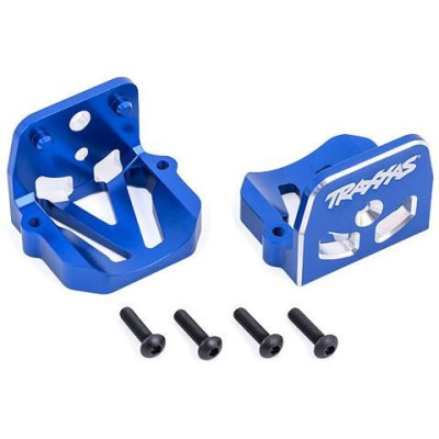 Traxxas lože motoru hliníkové modré (přední a zadní)