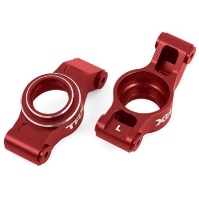 Traxxas těhlice zadní hliníková červená (levá a pravá)