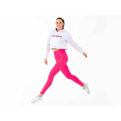 Dámska mikina krátka WHITE PINK