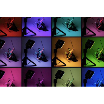 Adjustable RGB LED Light with OLED Screen (With Battery)